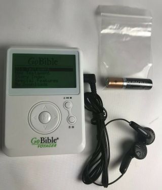 Gobible Voyager White 4gb Mp3 Player King James Version Audio Complete Bible