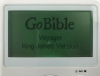 GoBible Voyager White 4GB MP3 Player King James Version Audio Complete Bible 2