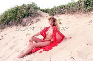 Vintage Nude 35mm Negative Busty Blonde Model Beach Pinup H30.  1