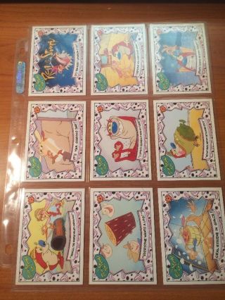 Ren And Stimpy 1993 Topps Trading Cards.  Cards 1 - 30,  3 Stickers, .  Rare
