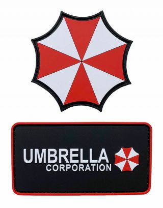 Resident Evil Umbrella Corporation Patch {pvc Rubber - 2pc Bundle]