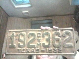 1932 Texas Commercial License Plate