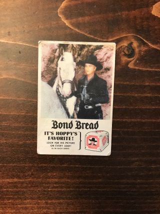 Bond Bread Hopalong Cassidy Ways Of The West 1950 Trading Card Hoppy 