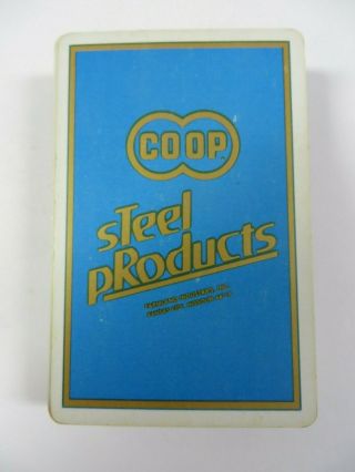 Vtg Co - Op Steel Products Playing Cards Advertising Farmland Industries Gemaco