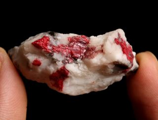 22g Rare Natural Gem Red Cinnabar Crystal Minerals Specimens Guizhou China