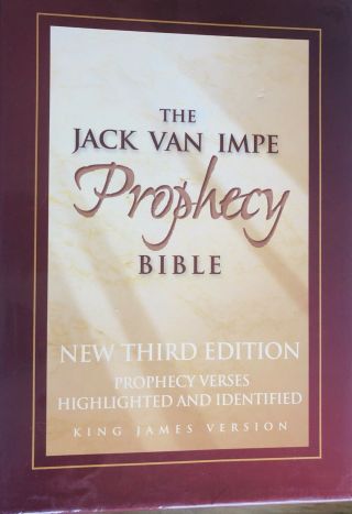 The Jack Van Impe Prophecy Bible Third Edition Kjv Burgundy Leather W Box Vg