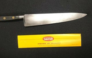 Vintage Sabatier Carbon Steel Chefs Knife 10 