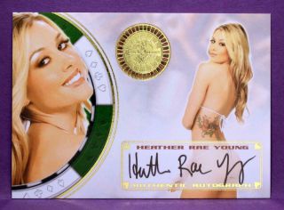Benchwarmer 2013 Vegas Baby Heather Rae Young Authentic Autograph Insert 87