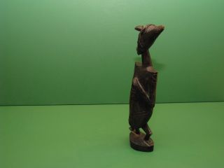 Hand Carved Hard Wood African Tribal Art Statue Figure Fertility God
