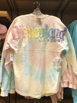 Disney Parks Disneyland Cotton Candy Tie Dye Pastel Spirit Jersey Adult Size S