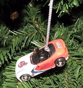 Custom Dodge Viper Cleveland Indians Die Cast Holiday Christmas Ornament