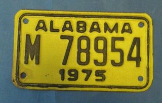 1975 Alabama Motorcycle License Plate