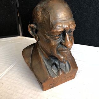 Vintage Bust Of Chaim Weizmann First President Of Israel Dated 1949