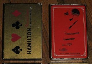 One Deck Hamilton Playing Cards " Kitty Hawk To The Moon " Commemorative 1969