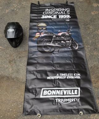 Triumph Bonneville T120 Promotional Dealership Banner 77”t 33”w