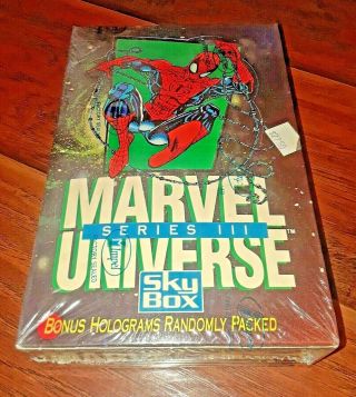 Marvel Universe Wax Box Factory 36 Packs Sky Box Over 25 Years Old Ser 3