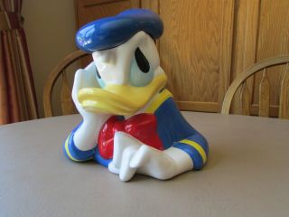 Disney Donald Duck 12 " Tall Craft Treasure Craft Ceramic Cookie Jar Made In China