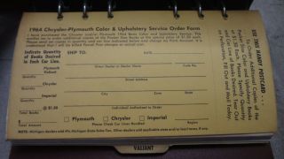 1964 Plymouth Chrysler Valiant Color and Upholstery Book 2