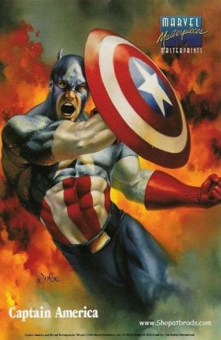 1996 Marvel Masterpieces Masterprint Captain America