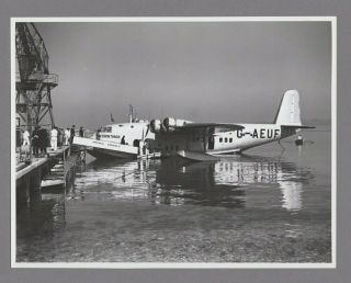 Imperial Airways Short Empire Flying Boat Corinthian Vintage Charles Brown Photo