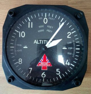 Trintec Industries British Aerospace Altitude Clock - Made In Canada