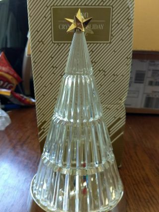 Vintage Avon Lead Crystal Colored Lights Holiday Tree