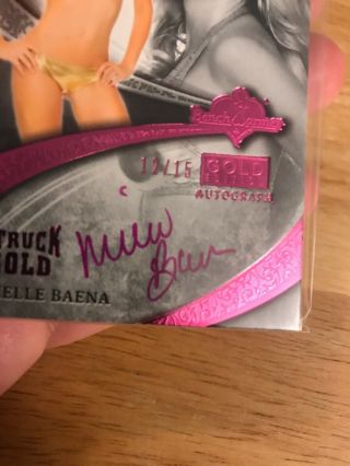 2013 Benchwarmers Gold Edition Struck Gold Autograph Pink Michelle Baena 12/15 3