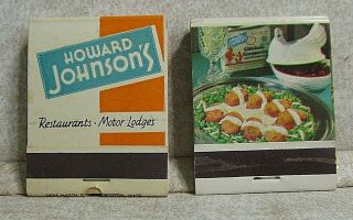 2 Vintage Matchbooks Hotel Howard Johnson 