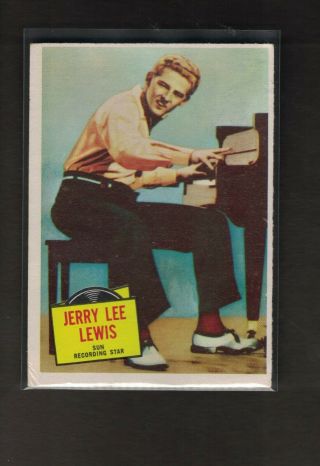 Topps 1957 Hit Stars Trading Card 53 Jerry Lee Lewis Recording Star