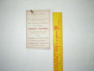 Charles Dickens - Reading Tour Ticket