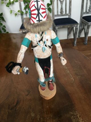 Vintage Hand Carved And Painted Hopi Kachina Doll Signed 10.  5inches