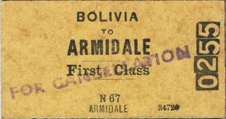 Railway Tickets A Trip From Bolivia To Armidale By The Old Nswgr