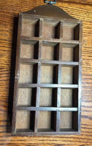 Thimnle Display Case Wood Holds 15 Thimbles 4.  5 X 9.  5
