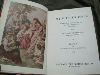 1929 My Gift to Jesus Roman Catholic Prayer Book Missal Illustrated, 4