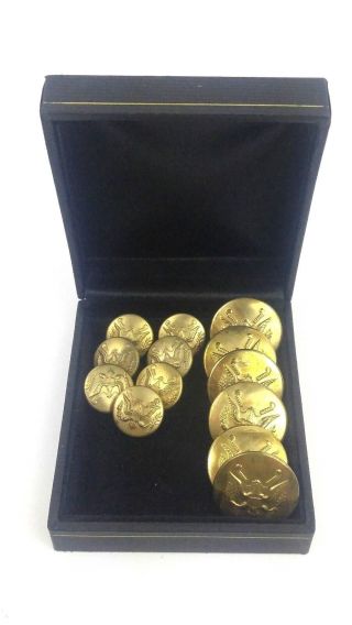 13 Vintage Brass Eagle Buttons 40 