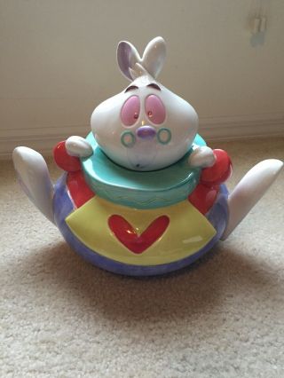 Highly Collectible Disney Direct Alice In Wonderland White Rabbit Cookie Jar