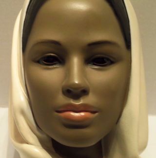 Vintage Ceramic Islamic Arab African Hijab Woman 