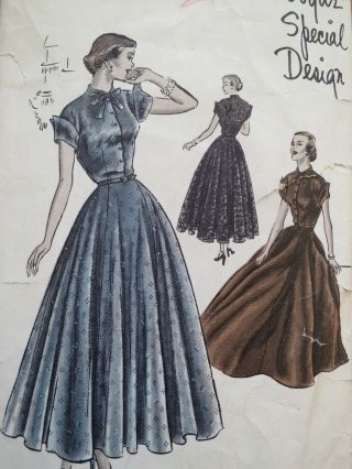 Vogue Special Design S 4915 Vintage Sewing Dress Pattern 14 Bust 32 50s 1950s