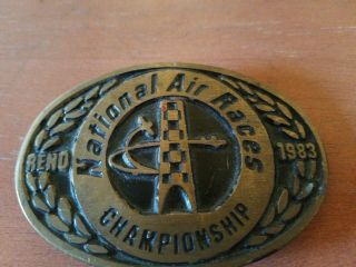National Air Races Championship Reno 1983 Belt Buckle