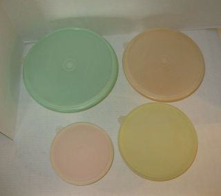 TUPPERWARE Set of 4 WONDERLIER BOWLS 2,  5,  8 & 12 CUP Vintage Pastel Colors 4