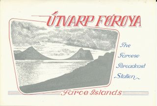 Utvarp Foroya Qsl Card Faroe Islands 1982 Medium Wave Útvarp Føroya
