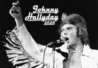 2020 Wall Calendar [12 Page A4] Johnny Hallyday Vintage Music Photo Poster 3108