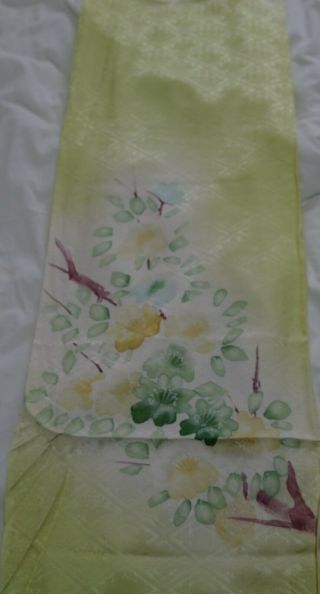 Japanese vintage kimono silk fabric Hand Painted Cherry Blossom 5