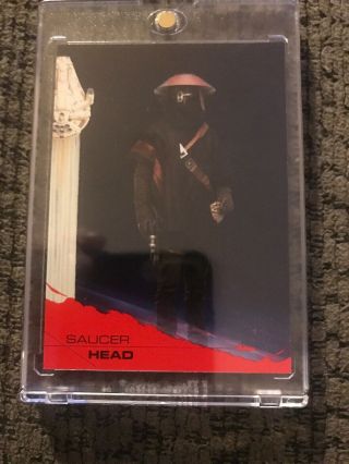 Topps Solo Star Wars Red Parallel 1/1 18 Saucer Head