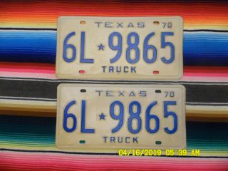 1970 Texas Truck License Plates 679865