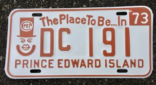 Authentic Vintage 1973 Prince Edward Island License Plate Canada Pei