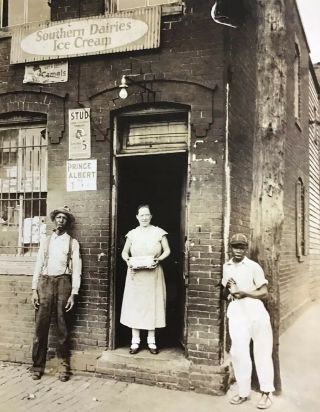 Antique HARRIS AND EWING PHOTOGRAPH AFRICAN AMERICAN MEN WHITE SHOPKEEPER 2