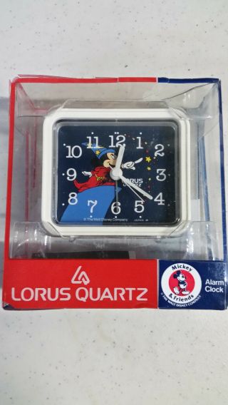 Vintage Lorus Quartz Disney Mickey Mouse Clock Fantasia Orig.  Packaging