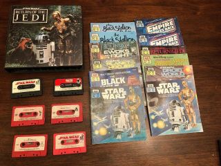 Star Wars Rotj " Take A Tape Along " Carry Case W/ 6 Cassettes & 12 Books Disney