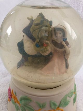Rare Disney Schmid Beauty and the Beast Musical Snow Globe Belle Very Hard 2Find 2